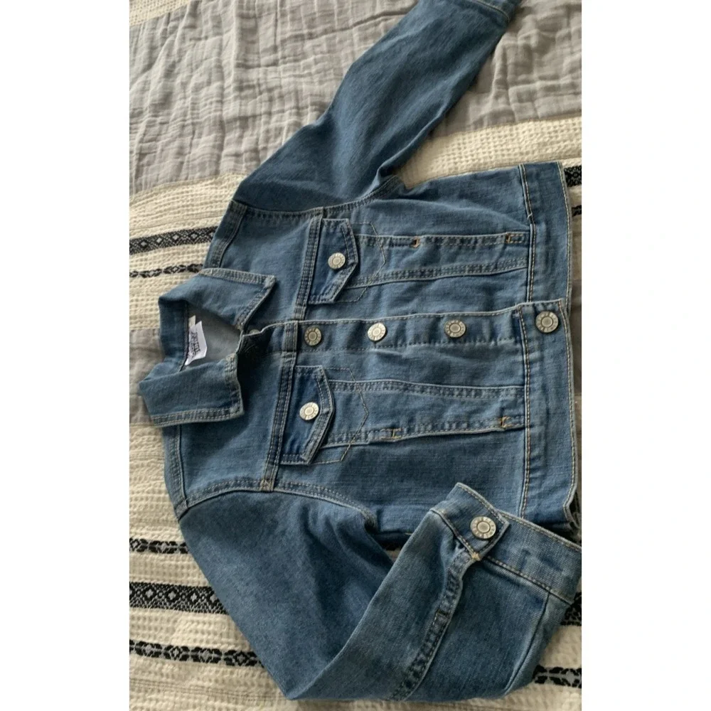 Looney Tunes‎ TWEETY BIRD Girls XS 4/5 THATS ALL FOLKS Blue Denim Jean Jacket
